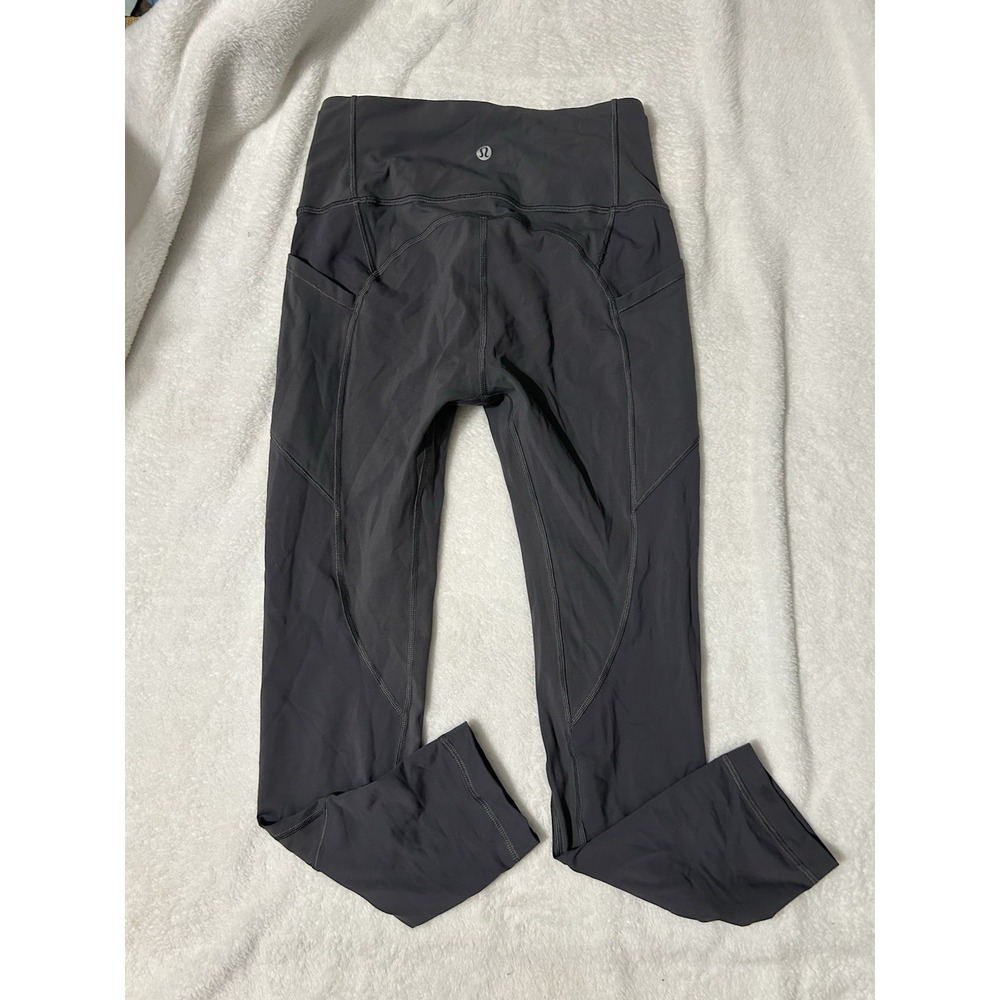 Lululemon All The Right Places Crop II 23 Leggings Size 4 Graphite Grey